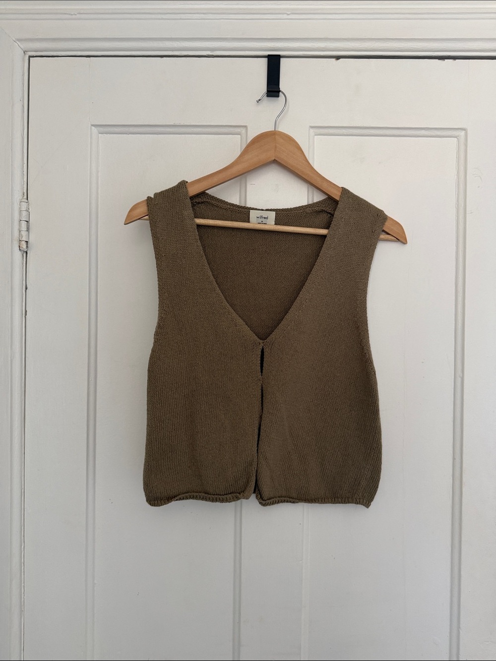 Wilfred Crochet Vest - olive